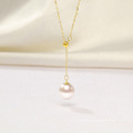 18k gold jewelry real freshwater pearl necklace